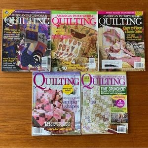 5 “April” American Patchwork & Quilting Magazines.
